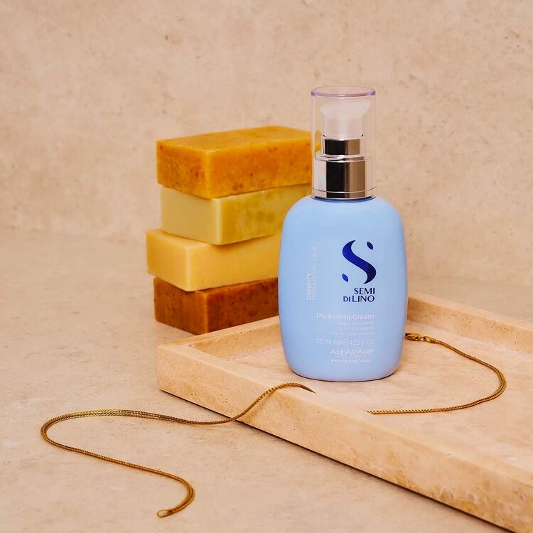 ALFAPARF Milano Semi di Lino | Density | Crème Épaississante (125 ml / 4.23 oz) – Coiffant épaississant sans rinçage