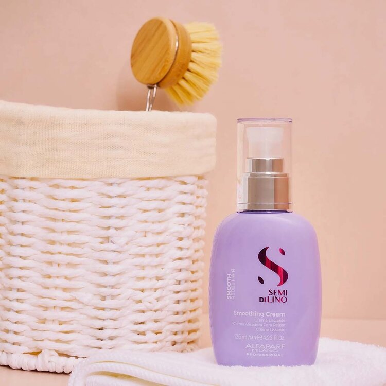 ALFAPARF Milano Semi di Lino | Smooth | Crème Lissante (125 ml / 4.23 oz) – Crème de brushing anti-frisottis