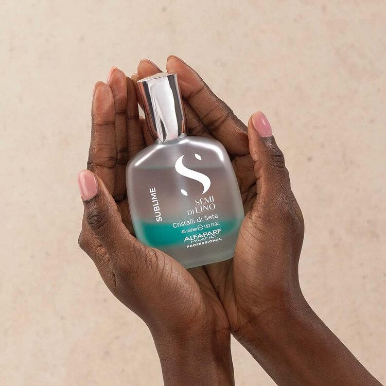 ALFAPARF Milano Semi di Lino | Sublime | Cristalli Di Seta (45 ml / 1.52 oz) – Lightweight two‑phase serum for silky shine and protection