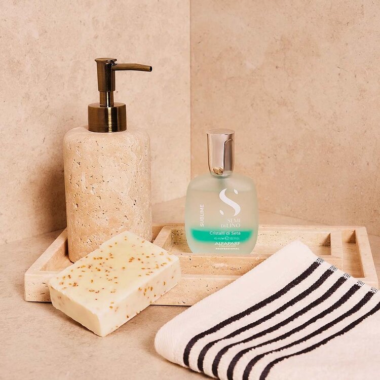 ALFAPARF Milano Semi di Lino | Sublime | Cristalli Di Seta (45 ml / 1.52 oz) – Lightweight two‑phase serum for silky shine and protection