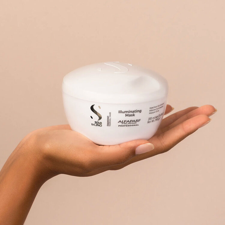 ALFAPARF Milano Semi di Lino | Diamond | Illuminating Mask – Intensive Shine Mask for Normal to Color‑Treated Hair