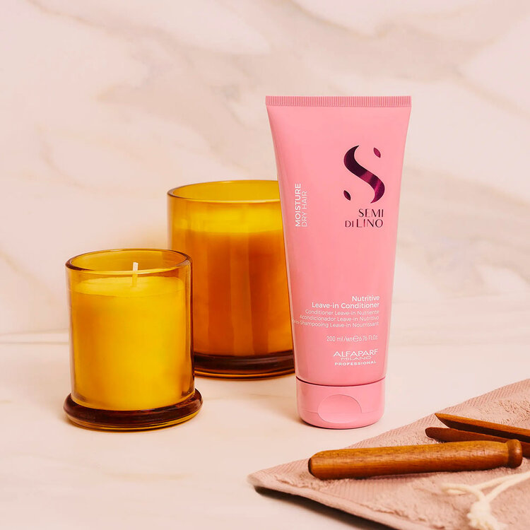 ALFAPARF Milano Semi di Lino | Nutritive Moisture | Après-Shampooing Leave-In Nourrissant – Démêle, nourrit et protège les cheveux secs sans effet gras