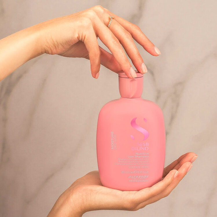 ALFAPARF Milano Semi di Lino | Nutritive Moisture | Shampooing Délicat Nourrissant – Hydrate intensément les cheveux secs