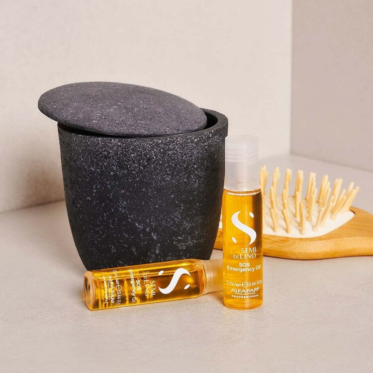 ALFAPARF Milano Semi di Lino | Reconstruction | SOS Emergency Oil (6×13ml / 0.44oz) – Intensive Reconstructing Ampoules for Damaged Hair