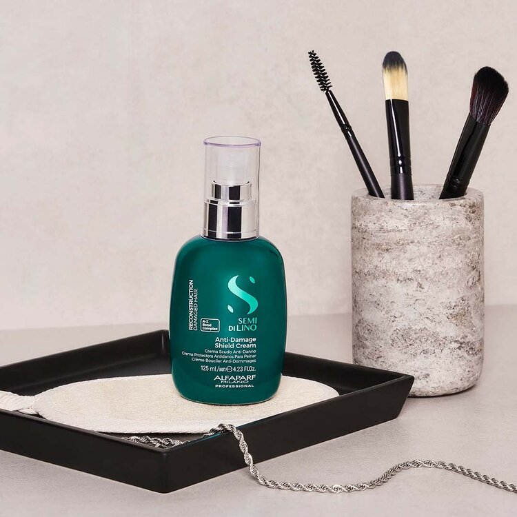 ALFAPARF Milano Semi di Lino | Reconstruction | Crème Bouclier Anti-Dommages (125ml/4.23oz) – Protection et réparation cheveux abîmés