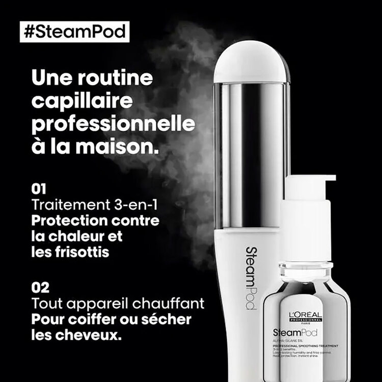 L'ORÉAL PROFESSIONNEL Steampod | Ensemble | Steampod 4.0 & Sérum – Lissage haute performance et soin protecteur
