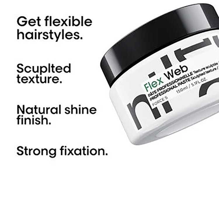 L'ORÉAL PROFESSIONNEL Tecni.Art | Flex Web Texture Sculptée (150 ml / 5.1 oz) – Pâte fibreuse effet sculpté, tenue force 5