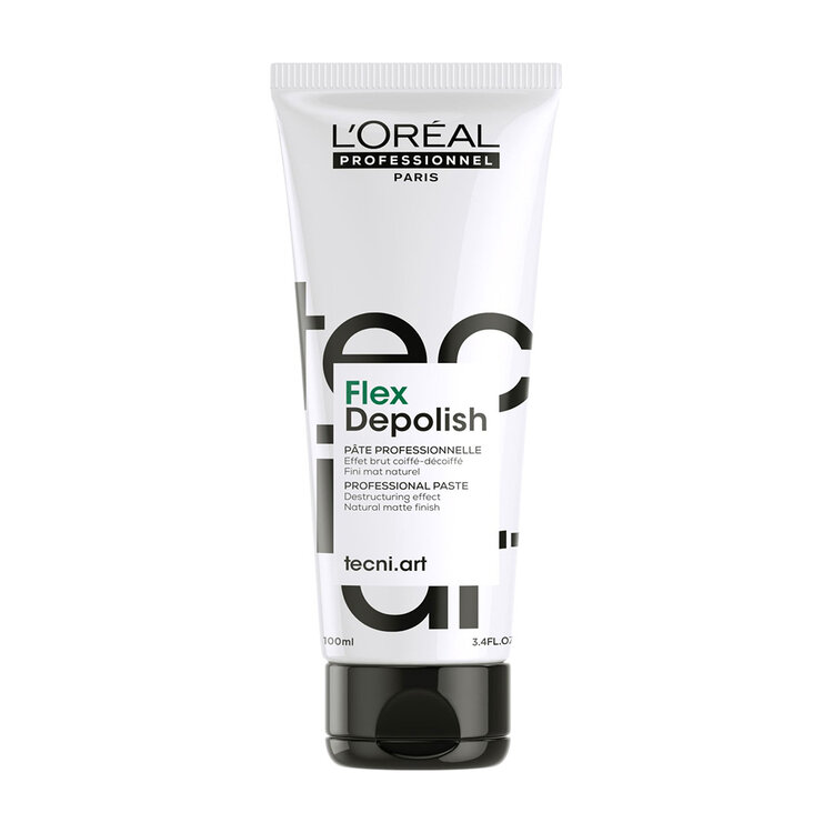 L'ORÉAL PROFESSIONNEL Tecni.Art | Flex Depolish Destructuring Paste (100 ml / 3.4 oz) – Matte finish with undone texture