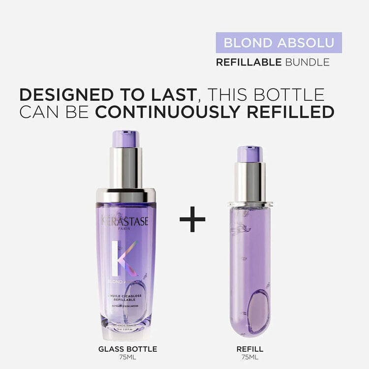 KÉRASTASE Blond Absolu | Cicagloss Refillable Oil Duo – Strengthening & protecting oils for blonde hair