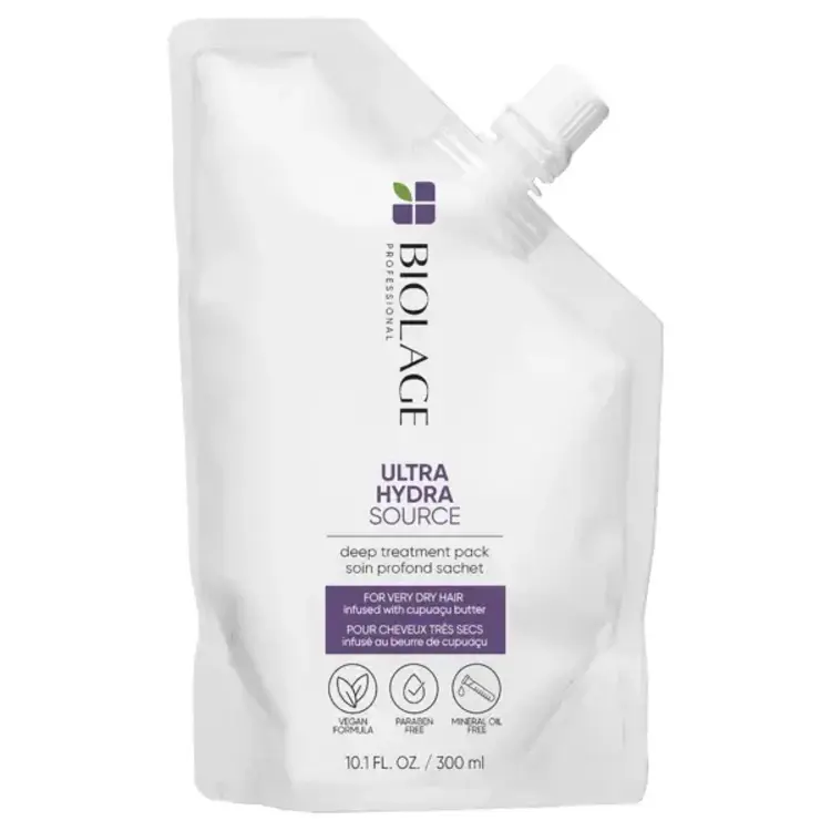 MATRIX Biolage | Ultra HydraSource | Deep Treatment Pack for Dry Hair – Single-Dose Hydration Mask with Aloe Vera