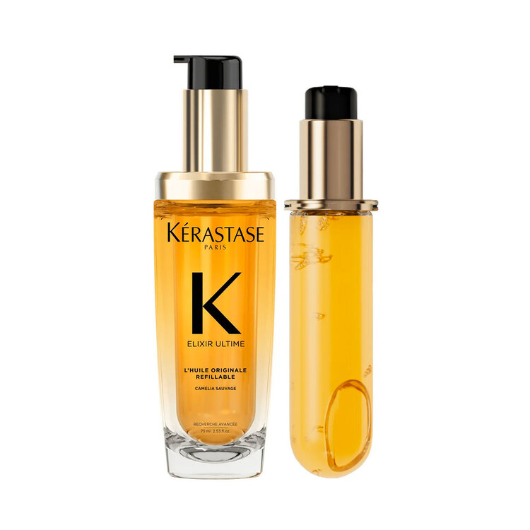 KÉRASTASE Elixir Ultime | Haircare Routine | Refillable Oil Care Duo – Daily nourishment, shine & frizz control