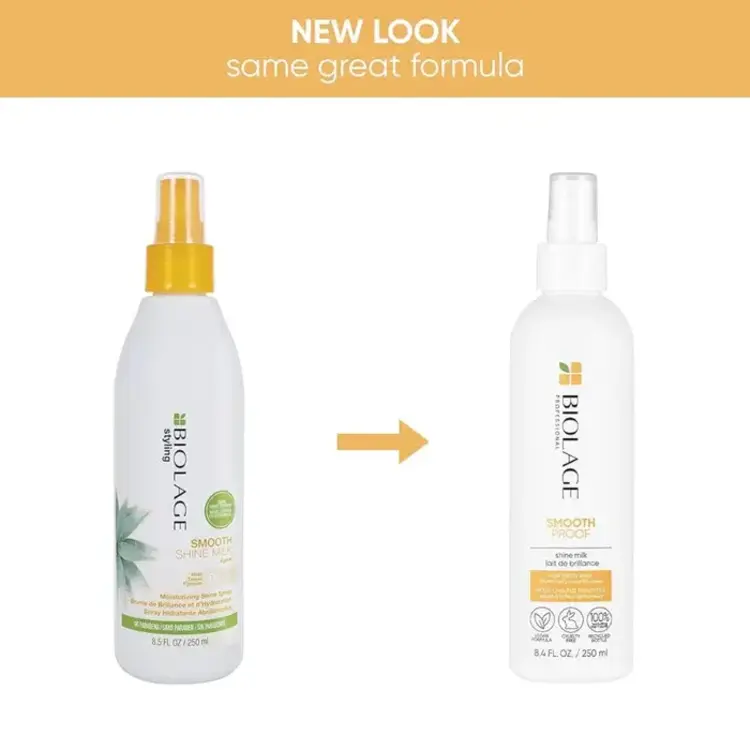 BIOLAGE Professional Hair Spa Biolage | ***SmoothProof | Smooth Shine Milk (250 ml / 8.5 oz) – Lightweight Smoothing Leave-In for Shine & Frizz Control