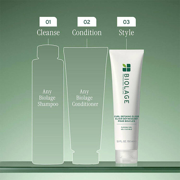 MATRIX Biolage | Styling | Curl Defining Elixir (150 ml / 5.1 oz) – Flexible gel for touchable, frizz-controlled curls