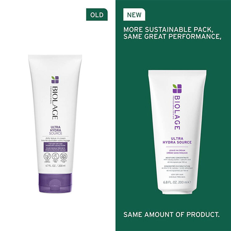BIOLAGE Professional Hair Spa Biolage | Ultra Hydra Source | Leave-In Cream (200 ml / 6.8 oz) – Daily Hydration & Frizz Control