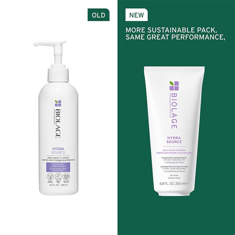 MATRIX Biolage | Hydra Source | Crème Quotidienne Sans Rinçage (200 ml / 6.8 oz) – Hydratation quotidienne, démêlage facile et anti-frisottis