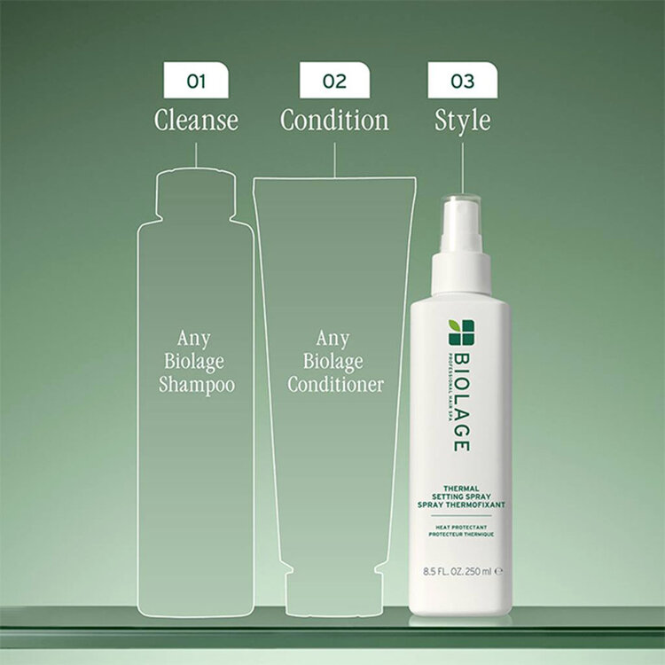 BIOLAGE Professional Hair Spa Biolage | Coiffants | Spray Thermofixant (250 ml / 8.5 oz) – Protection chaleur et mémoire de forme