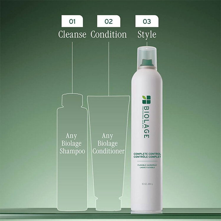 MATRIX Biolage | Coiffants | Contrôle Complet Laque Flexible (284 g / 10 oz) – Tenue souple, anti-frisottis et fini naturel
