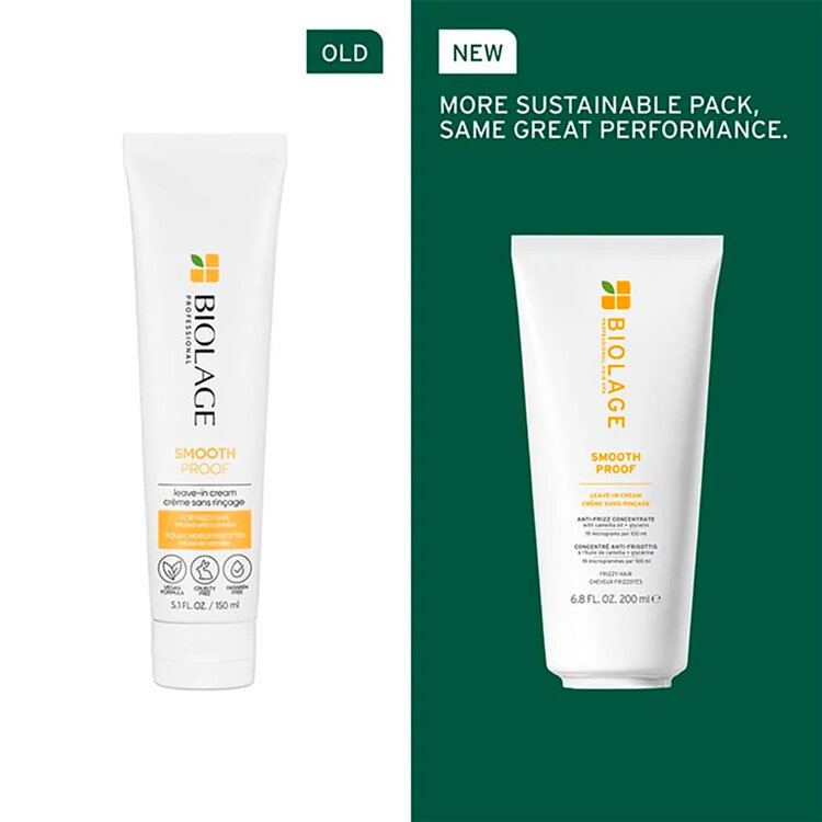 MATRIX Biolage | Smooth Proof | Leave-In Cream (200 ml / 6.8 oz) – Frizz Control, Smooth Finish & Lightweight Shine