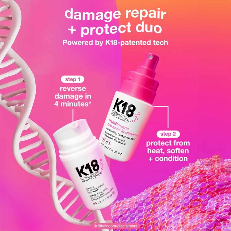 K18 Biomimetic Hairscience Heat Bounce | Leave-In Conditioning Spray | Heat Protection & Anti-Frizz
