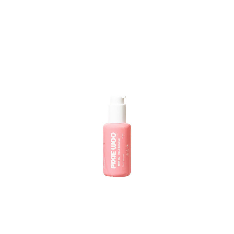 PIXIE WOO Huile Cheveux (100 ml / 3.4 oz) | Coco Vanille | Nutrition & Brillance