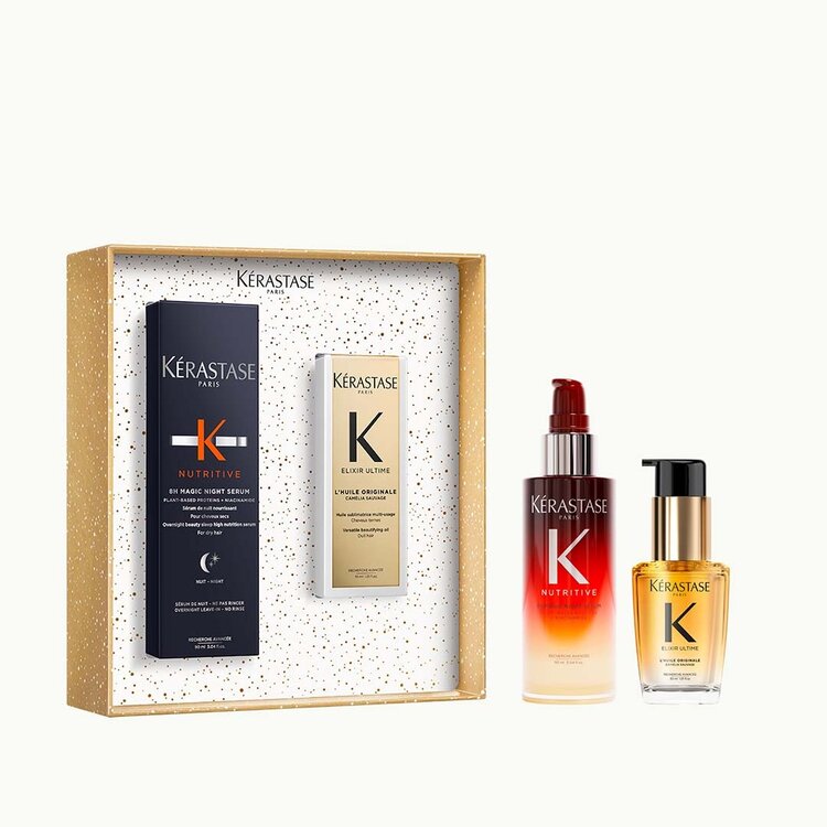 KÉRASTASE Iconics | Holiday Set 2025 | Overnight Care & Luminous Shine
