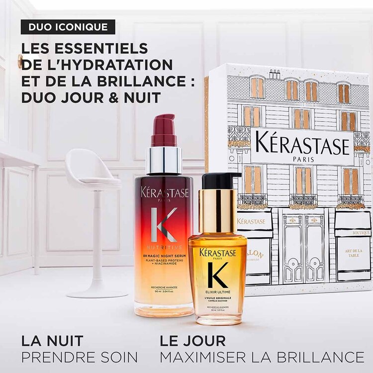 KÉRASTASE Iconiques | Coffret des Fêtes 2025 | Soin Nuit & Éclat Sublime