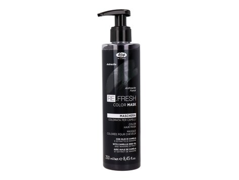 LISAP - RE.FRESH Masque Coloré pour Cheveux 250ml (8.45 oz) - Anthracite Foncé