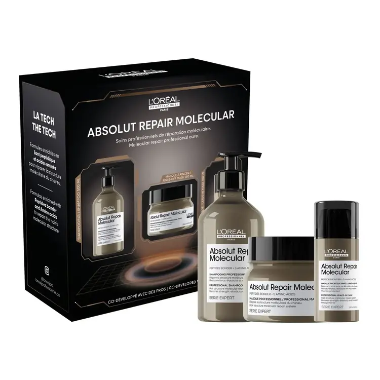 L'ORÉAL PROFESSIONNEL Absolut Repair Molecular | Coffret des Fêtes 2025 | Réparation Intense & Douceur