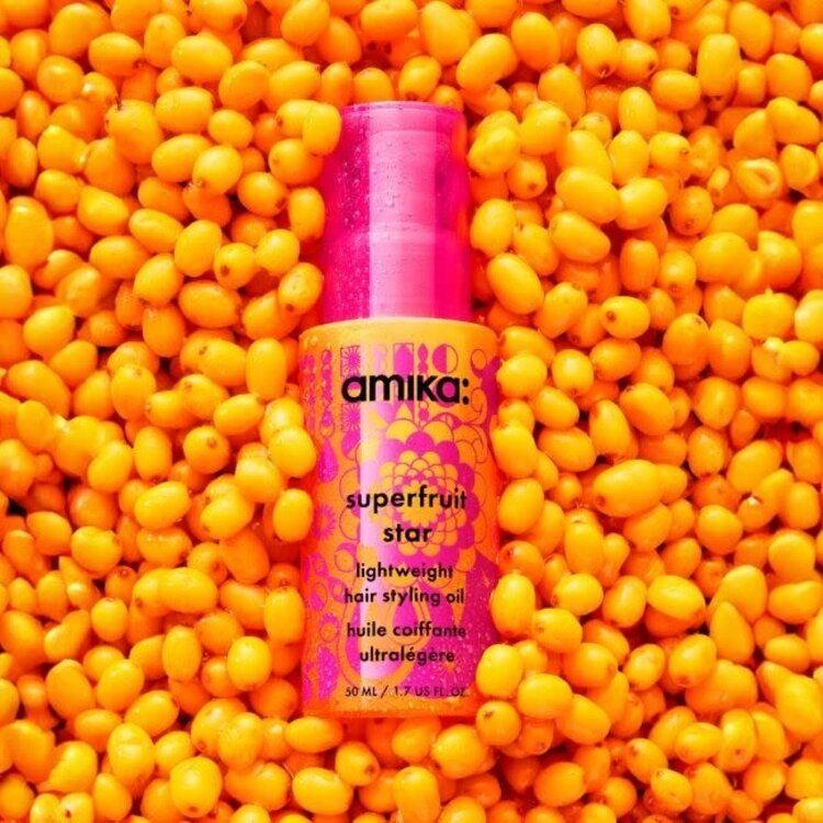 amika: Superfruit Star | Ultra-Light Styling Oil – Tames Frizz, Boosts Gloss and Nourishes Without Weight