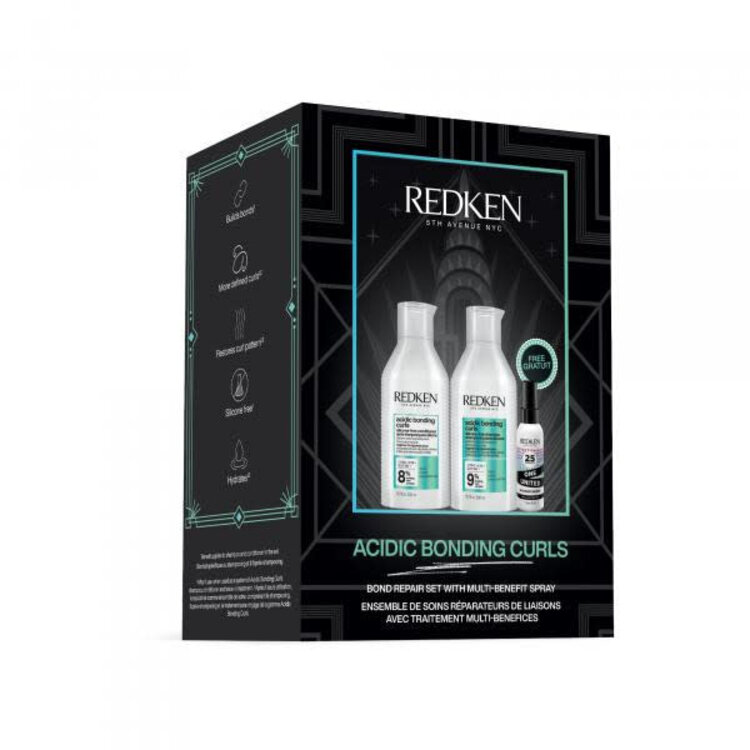 REDKEN Acidic Bonding Curls | Holiday Set 2025 | Curls & Strength — Definition, Frizz Control & pH Balance