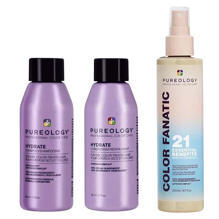 PUREOLOGY Hydrate | Coffret Fêtes 2025 | Cheveux Normaux à Secs — Douceur & Hydratation