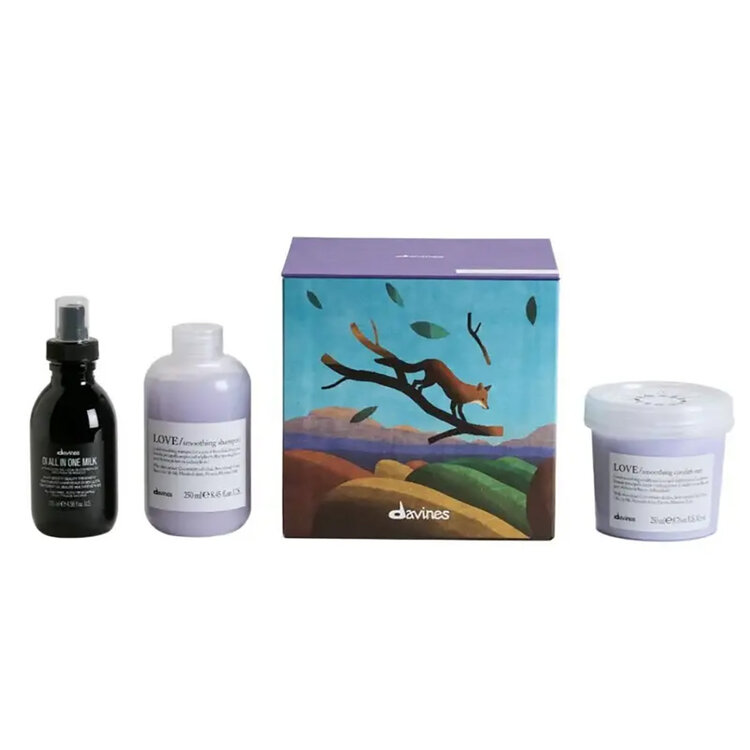 DAVINES LOVE | Coffret Fêtes 2025 | Maquis Méditerranéen Coloré — Lissage & Douceur