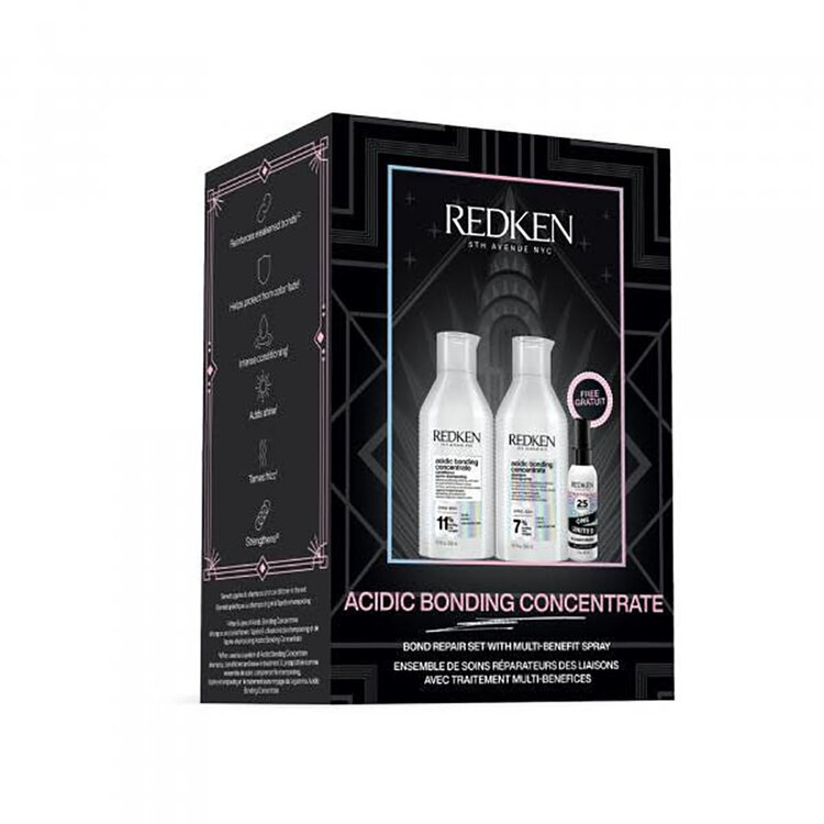 REDKEN Acidic Bonding Concentrate | Coffret Fêtes 2025 | Réparation & Force — Anti-Casse & Protection pH