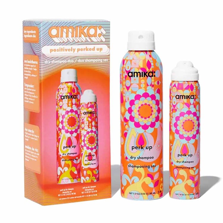 amika: Positively Perked Up | Coffret Fêtes 2025 — Fraîcheur Instantanée & Volume