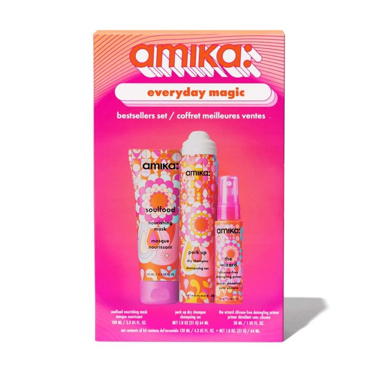 amika: Everyday Magic | Coffret Fêtes 2025 — Incontournables : Nutrition, Fraîcheur & Démêlage