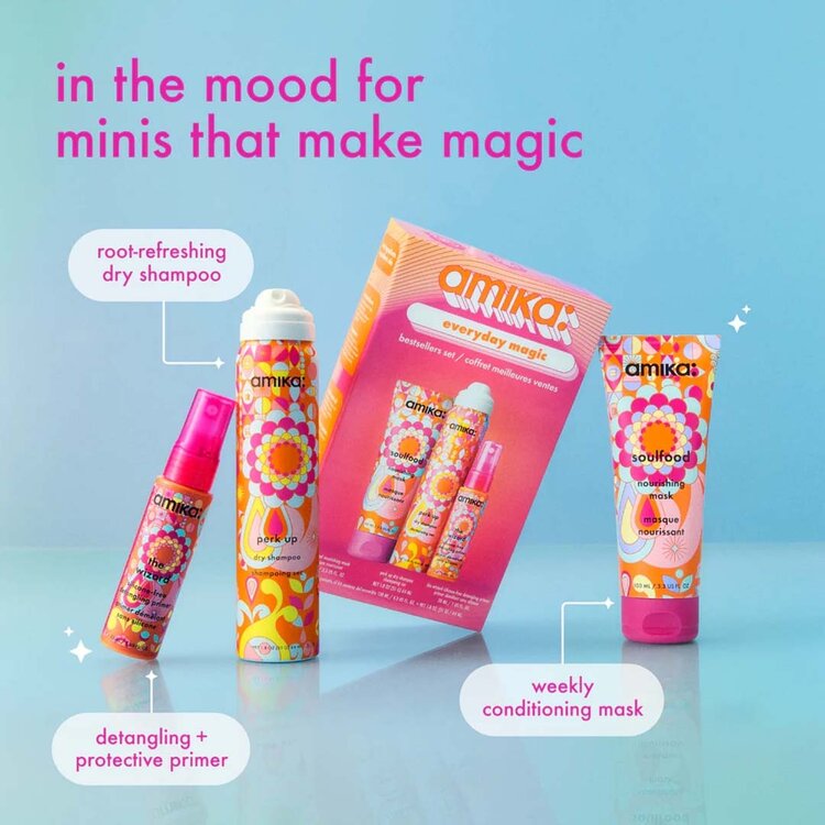 amika: Everyday Magic | Coffret Fêtes 2025 — Incontournables : Nutrition, Fraîcheur & Démêlage