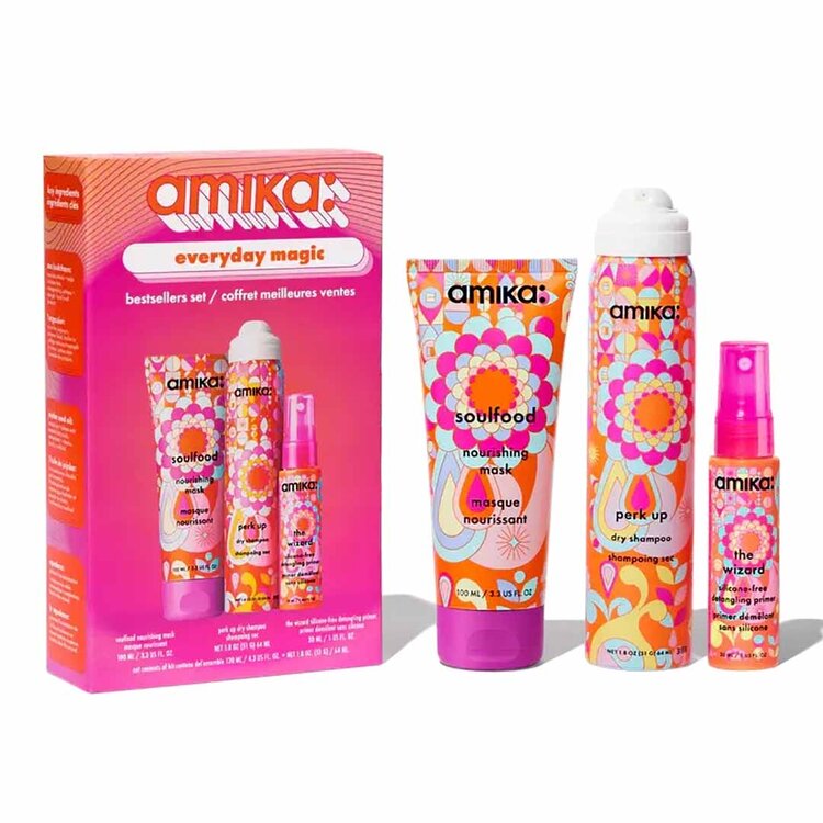 amika: Everyday Magic | Holiday Set 2025 — Bestsellers: Nourish, Refresh & Detangle