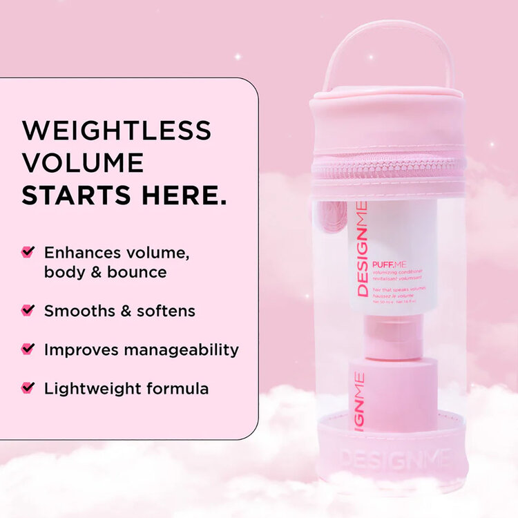 DESIGN.ME Ornements Puff.me | Coffret Fêtes 2025 — Volume Sous la Douche, Légèreté & Brillance