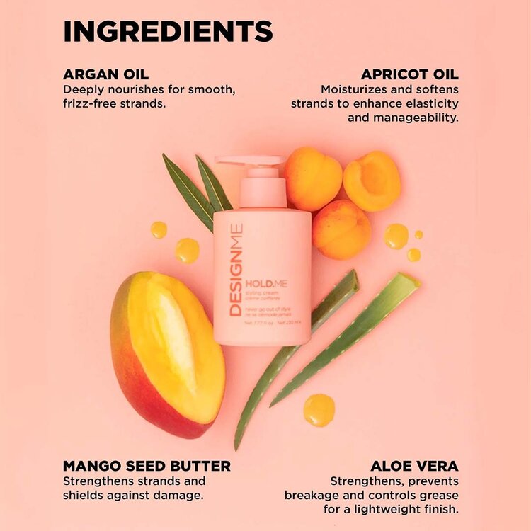 DESIGN.ME Ornements Hold.me | Crème Coiffante | Coffret Fêtes 2025 — Contrôle Souple & Fini Naturel