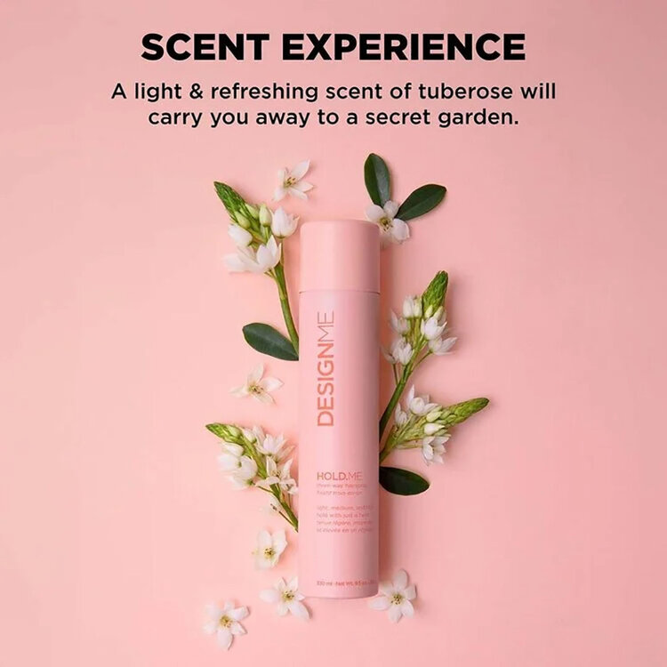 DESIGN.ME Ornaments Hold.me | Three-Way Hairspray | Holiday 2025 — Adjustable Hold & Touchable Finish