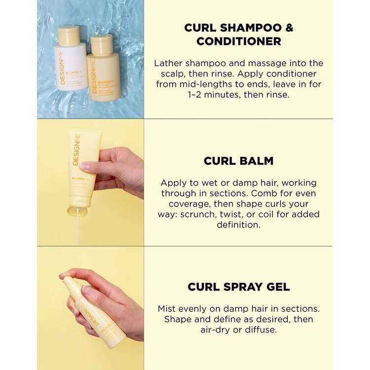 DESIGN.ME Bounce.Me | Cheveux de Rêve | Coffret Boucles 2025 | Hydratation & Définition