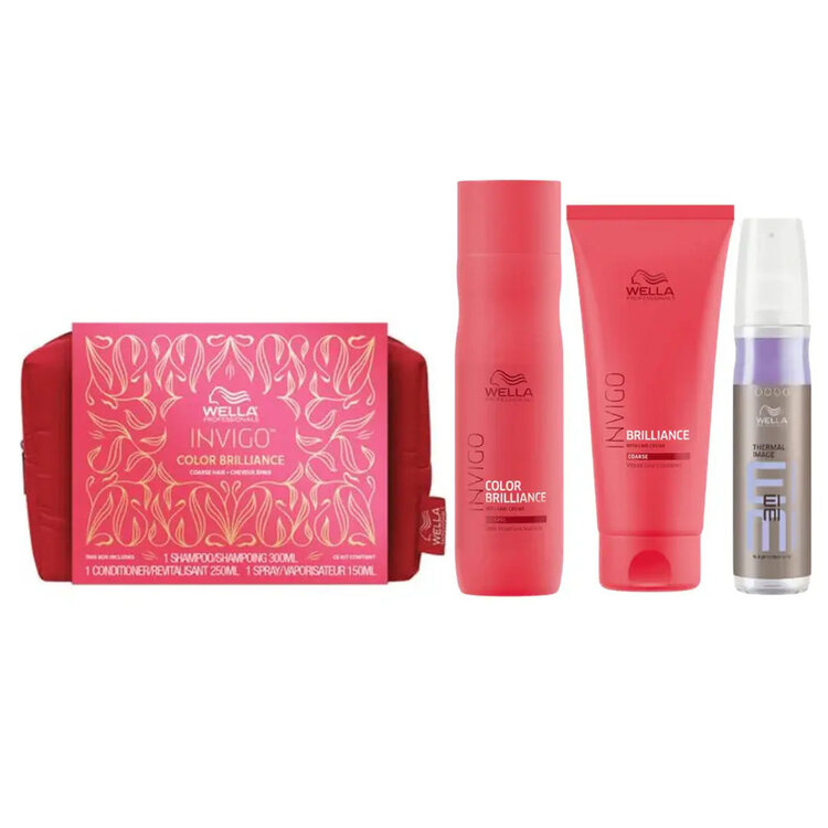 WELLA Wella | Invigo Color Brilliance Épais — Coffret Fêtes 2025 — Éclat Couleur & Douceur Intense