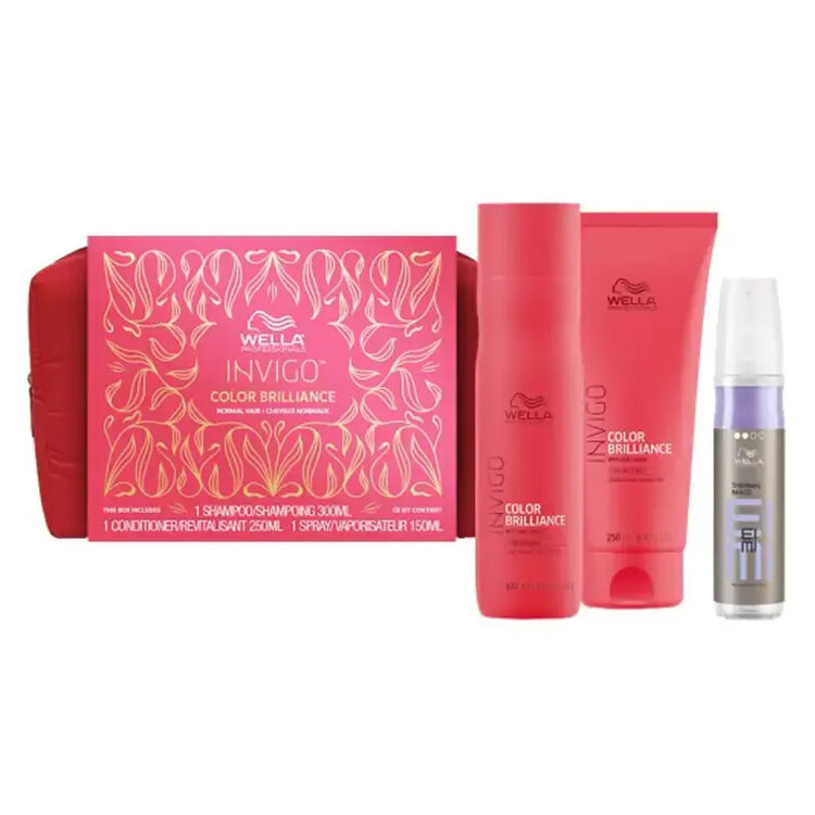 WELLA Wella | Invigo Color Brilliance Fins / Normaux — Coffret Fêtes 2025 — Éclat Couleur & Douceur Légère