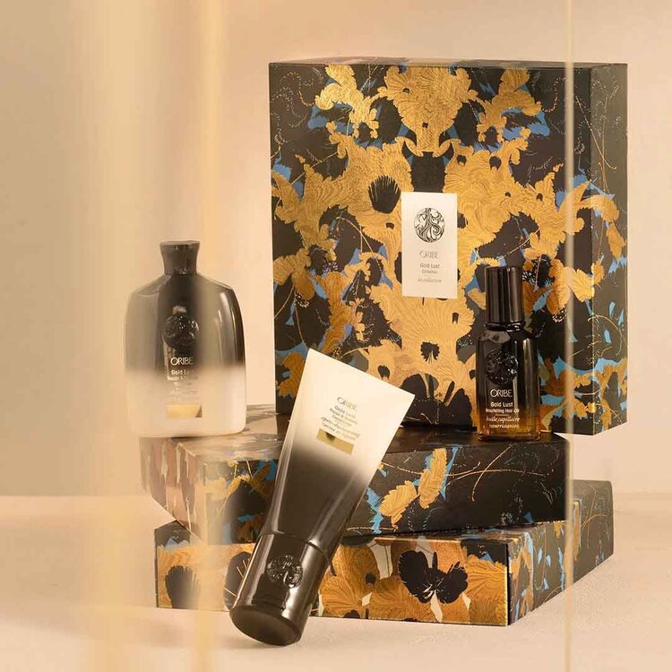 ORIBE Oribe | Gold Lust — Coffret Fêtes 2025 Réparation, Nutrition & Éclat