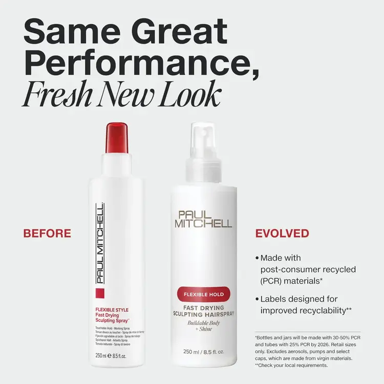 PAUL MITCHELL ***Flexible Style | Fast Drying Sculpting Spray | Spray de Mise en Forme - Fixatif à séchage rapide qui ajoute du corps, une tenue moyenne flexible et de la brillance, avec un fini doux au toucher