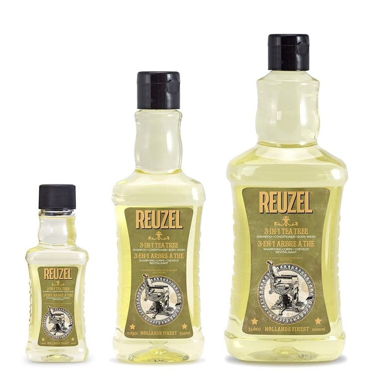 REUZEL 3-en-1 Arbre à Thé — Nettoyage rafraîchissant cheveux et corps