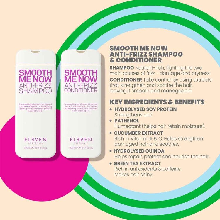 ELEVEN Australia Colour Pop! | Trio Lissant | Coffret Fêtes 2025 – Coffret Hydratant et Disciplinant Pour Cheveux Doux et Brillants