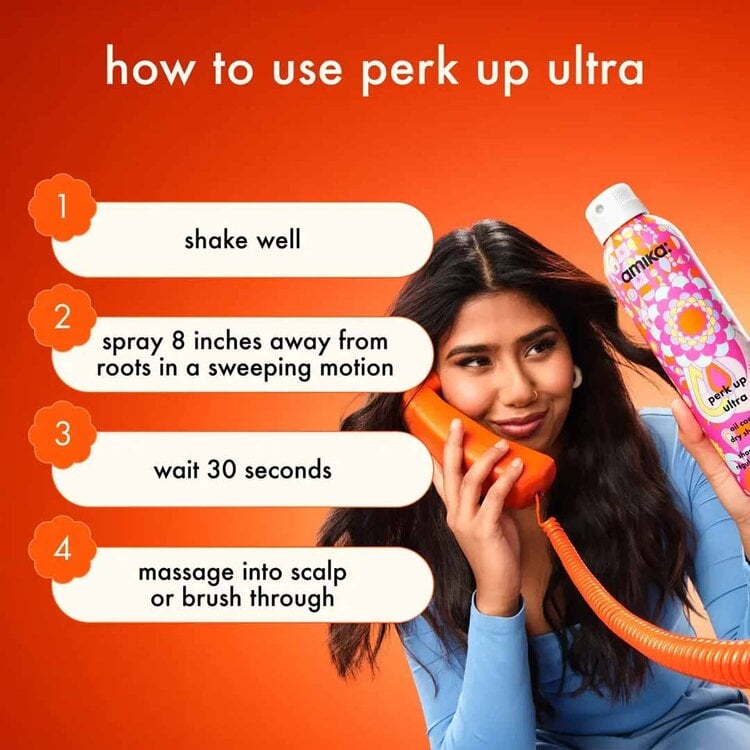 amika: Perk Up Ultra | Oil-Control Dry Shampoo – Fast Refresh, Sebum Control and a Clean, Residue-Free Finish