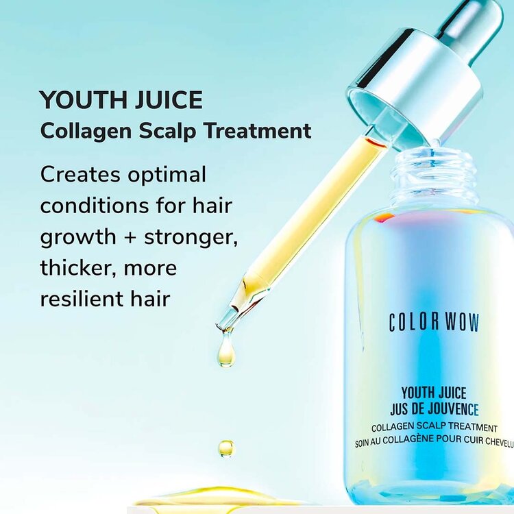 COLOR WOW Youth Juice | Collagen Scalp Treatment (50 ml / 1.7 fl. oz) – Revitalizing serum that strengthens roots and boosts scalp vitality
