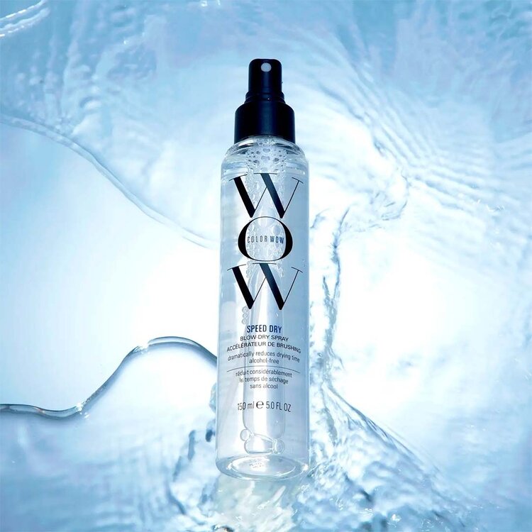 COLOR WOW Speed Dry | Accélérateur de Brushing (150 ml / 5.0 oz) – Brume thermo-active qui réduit le temps de séchage et lisse les frisottis